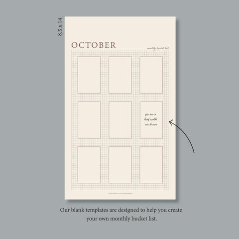 October Bucket List (Digital Print)